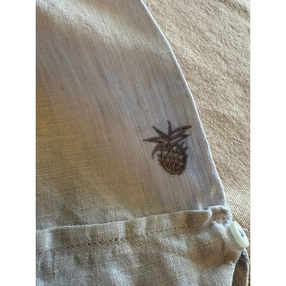 Cubavera Linen Guayabera Shirt Light Blue Men's L - Picture 7 of 8